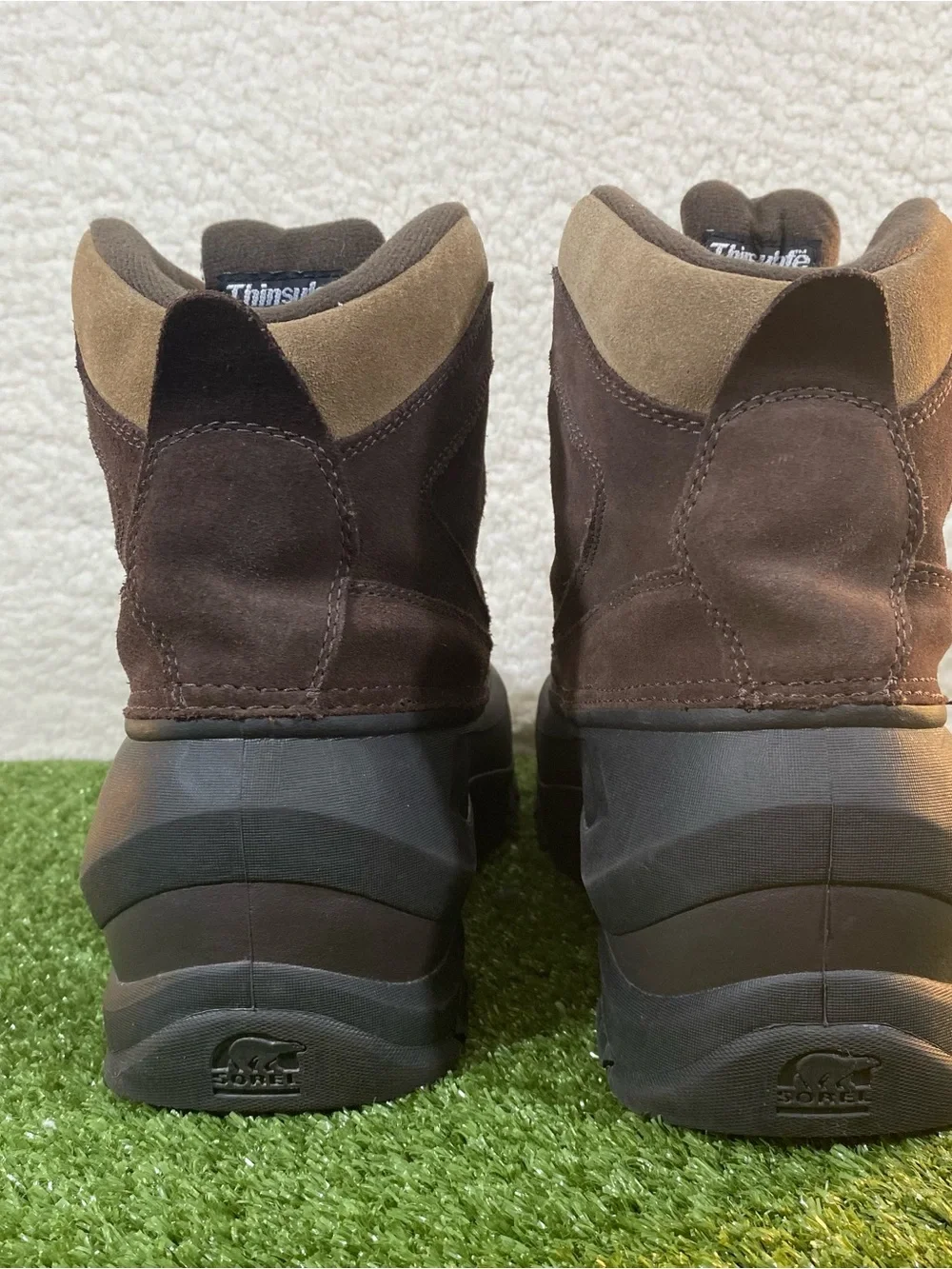 Sorel Cold Mountain Thinsulate Boots Mens Size 13 Brown Zip Duck Waterproof